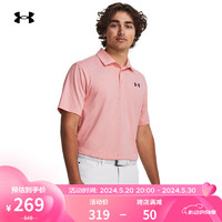 安德玛（UNDERARMOUR）春夏Playoff 3.0男子印花高尔夫运动Polo衫1378677 粉红色673 M