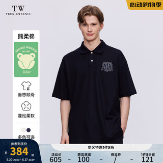 Teenie Weenie Men小熊男装POLO衫T恤男2024夏季运动休闲短袖上衣 藏青色 180/XL