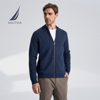诺帝卡（NAUTICA）【商场同款】男装秋冬款易穿搭绵羊毛混纺全开襟毛衣开衫男SO2307