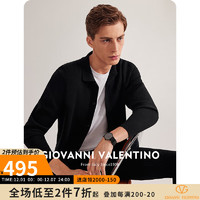 卓凡尼·华伦天奴（GIOVANNI VALENTINO）含羊毛休闲毛衣针织开衫男装秋冬季外套 黑色 3X（190/104A）