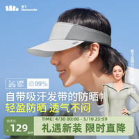 蕉下（beneunder）男士空顶防晒帽网球帽遮阳帽子女防紫外线太阳帽吸汗DS56724 银河灰