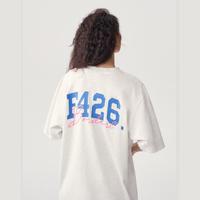 F426 花体字母LOGO组合T恤男女同款
