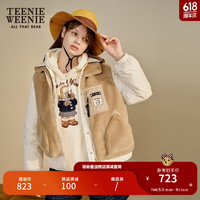 Teenie Weenie小熊秋冬工装户外马甲羽绒服保暖外套女搭配 卡其色 165/M