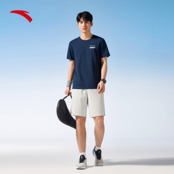 anta安踏冰丝t丨吸湿透气短袖t恤男夏季新款圆领休闲针织衫152427169