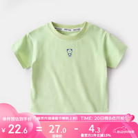 嘟嘟家 婴儿T恤夏季薄款宝宝短袖卡通夏装小童上衣洋气男童童装 绿色 90