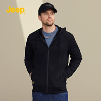 百亿补贴：Jeep 吉普 连帽开衫男士2023年新款冬季加绒加厚保暖上衣吉普男装