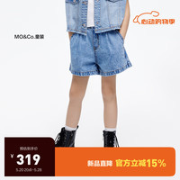 little MO&Co.little moco童装24夏装男女童做旧牛仔短裤KBD2SOT027 牛仔蓝色 150/61