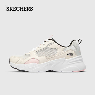 SKECHERS 斯凯奇 女鞋透气老爹鞋马卡龙色系老爹鞋时尚潮流舒适运动休闲鞋