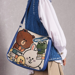 秋季女士包包草莓熊不二家动漫卡通外出时尚手提包单肩包