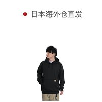 carhartt 日本直邮Carhartt 中量级连帽衫长袖套头衫男式黑色 K121 工作或