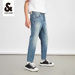 JACK&JONES 杰克琼斯 奥莱夏季潮流简约衣服休闲舒适水洗猫须微弹牛仔裤子男装