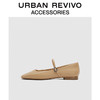 URBAN REVIVO 2024夏季新款女士方头低跟玛丽珍单鞋UAWS40057
