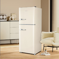 BPn 寶帕尼 家用雙門美式風冷網紅可愛白色小型復古冰箱