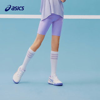 asics/亚瑟士童装2024年女童夏轻薄柔软高弹运动打底裤瑜伽裤 508紫色 150cm