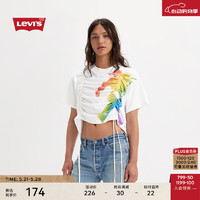 Levi's李维斯24夏季女士针织休闲印花短袖T恤 白色 A7941-0000 XS