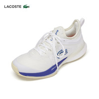 LACOSTE法国鳄鱼女鞋24年时尚运动网球鞋47SFA0028 WO1/白色/米白色/蓝色 5 /38