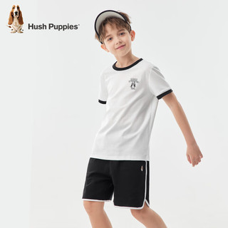 暇步士（Hush Puppies）童装男女童套装2024夏季儿童套装 钻石黑 110cm