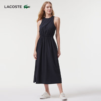 LACOSTE法国鳄鱼女士24夏季气质优雅收腰无袖连衣裙EF6920 HDE/藏青色 32 /150
