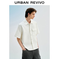 URBAN REVIVO 男装潮流工装口袋趣味刺绣休闲衬衫UMV840060