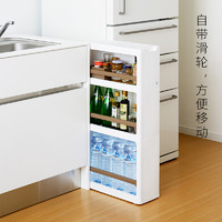 SHIMOYAMA 霜山 日本夹缝柜17cm浴室窄缝收纳柜抽屉柜置物架抽拉侧边厨房
