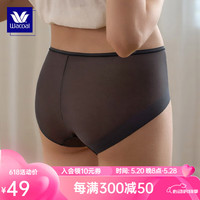 华歌尔蓝标Wacoal轻薄无痕中低腰三角内裤内衣女 WP1513 石墨黑 165/95