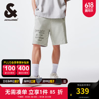 杰克·琼斯（JACK&JONES）夏季男士个性时尚字母刺绣装饰休闲运动潮流舒适短裤男22429F040 浅花灰色G41 浅花灰色G41 185/88A/XLR