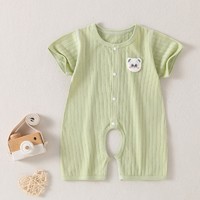 88VIP：有吉小贝婴儿衣服夏季薄款短袖开裆连体哈衣新生儿宝宝纯棉背心款