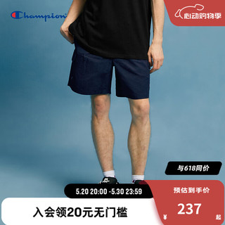 Champion冠军短裤男夏季2024工装裤美式休闲裤运动裤黑色复古 深蓝色 L