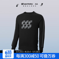 HLA海澜之家卫衣春秋24新SPORTSDAY马术运动圆领长袖男HNZWW3W070A 黑色2Q 190/108A 4XL197~212斤