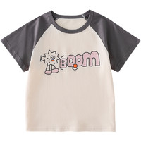 棉花堂 拍1發3同款 兒童寶寶純棉印花t恤