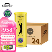 Slazenger 史萊辛格 網球溫網用球鐵罐訓練比賽施萊辛格豹子球專業鐵罐三粒裝/1箱