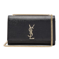 SAINT LAURENT 中号 经典交织字母logo KATE 链条包袋