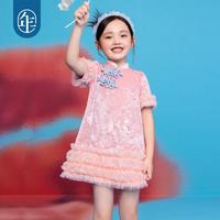 年衣 童装女童旗袍2024年夏季新款新中式国风甜美女童连衣裙