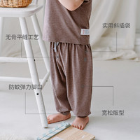 Nest Designs 春夏竹纤维男女童防蚊裤宝宝哈伦裤子儿童长短袖T恤