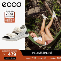 爱步（ECCO）运动凉鞋女 夏季白色拼接沙滩鞋透气 突破811813 白色81181353301 37