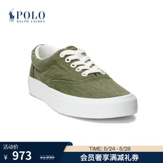 Polo Ralph Lauren 拉夫劳伦 女配 24早春Keaton帆布运动鞋RL53044 300-经典褐绿色 8 D