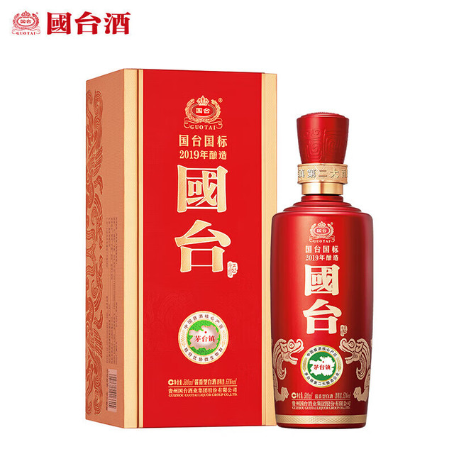 GUOTAI 国台国标2019年53%vol 酱香型白酒500ml 单瓶装【报价价格评测