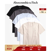 Abercrombie & Fitch 男装女装套装 24春夏新款5件装小麋鹿圆领短袖T恤 358470-1 蓝色 S (175/92A)