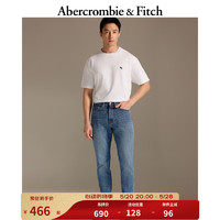 Abercrombie & Fitch 男装 24春新款美式复古休闲百搭时髦运动风修身牛仔裤 339203-1 中度水洗 32/30 (175/82A)