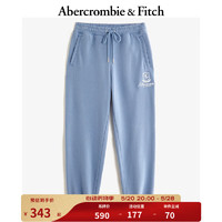 Abercrombie & Fitch 女装 24春夏美式休闲毛圈布高腰运动卫裤 356750-1 蓝色 S (165/72A)