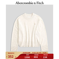 Abercrombie & Fitch 女装 小麋鹿复古美式保暖毛衣柔软圆领羊绒针织衫 331793-1 奶油色 XS (160/84A)