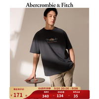 Abercrombie & Fitch 宽松圆领印花图案T恤 358068-1