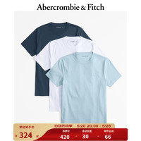 Abercrombie & Fitch 男装女装套装 24春夏3件装小麋鹿圆领短袖T恤 358799-1 蓝色多色 M (180/100A)
