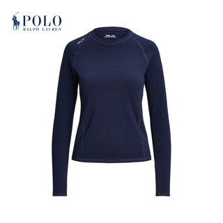 Polo Ralph Lauren 拉夫劳伦 女装 24年春修身版平纹针织长袖T恤RL25501 410-雅致深蓝色 L