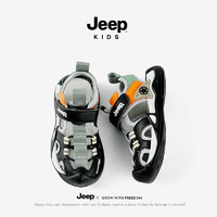 Jeep 吉普 儿童凉鞋魔术贴轻便透气防滑沙滩鞋包头鞋