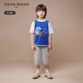 Teenie Weenie Kids小熊童装24夏季新款男童运动风多口袋中长裤 中灰色 1