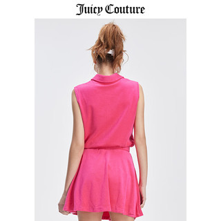 JUICY COUTURE【名苑气质】橘滋T恤女夏季美式休闲运动POLO衫翻领无袖上衣 西柚 L