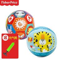 Fisher-Price 兒童玩具 彩足球+淺藍籃球