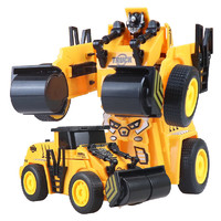 abay 变形铲车工程车儿童推土机玩具惯性压路机