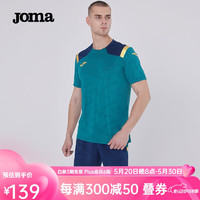 Joma 荷馬 運動套裝男足球服隊服足球比賽訓練服短袖t恤+運動褲套裝男
